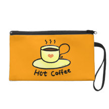hot coffee wristlet purse