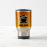Hot Coffee; Yellow Orange Coffee Mugs