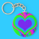 HOT COLORED HEARTS keychains