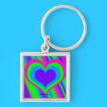 HOT COLORED HEARTS keychains