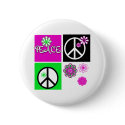 Hot Colors Peace buttons by peace_environment Hot Colors Peace buttons