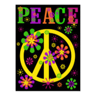Hot Colors Peace Poster print