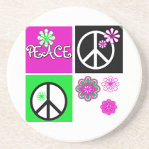 Hot Colors Peace T-shirts and Gifts Coaster