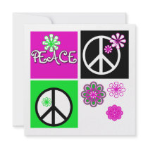 Hot Colors Peace T-shirts and Gifts Invite