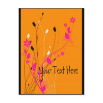 Hot coloured customizable postcard