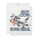 hot cow sour milk funny cartoon moo cow invitation