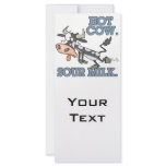 hot cow sour milk funny cartoon moo cow custom rack card