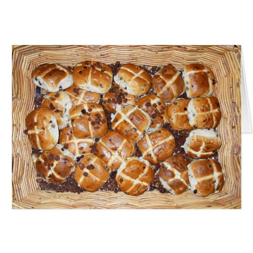 hot cross buns easter card