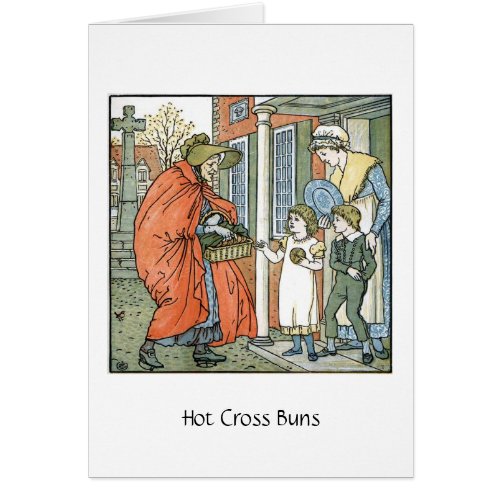 hot cross buns easter greeting cards