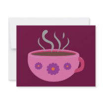 Hot Cup of Coffee Personalized Invitation