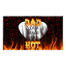 Hot dad fire and red marble heart business card templates