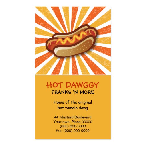 Hot Dawg Business Card (front side)