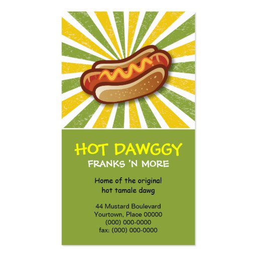 Hot Dawg Business Card (front side)
