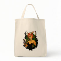 Hot Devil Girl with Beer Tote Bag