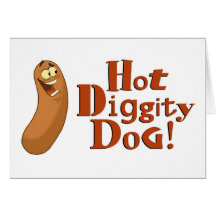 Hot Diggity Dog Card (Blank)