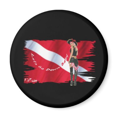 Hot Dive Babes in Bikini's Refrigerator Magnet