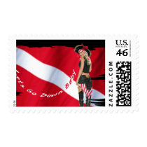 Hot Dive Babes in Bikini's Stamps