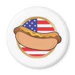 Hot Dog American Flag magnets