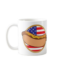 Hot Dog American Flag Mugs
