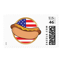 Hot Dog American Flag Postage