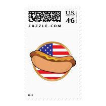 Hot Dog American Flag Stamps