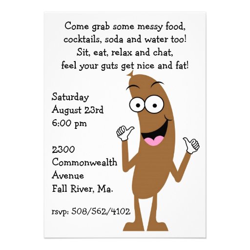 Hot Dog Cookout Party Invitation