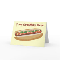 Hot Dog Greeting Card