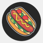 hot dog in bun stickers