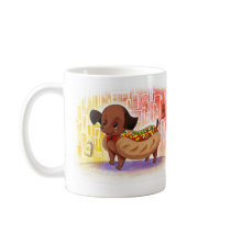 Hot Dog In The City Kitschy Cute mugs