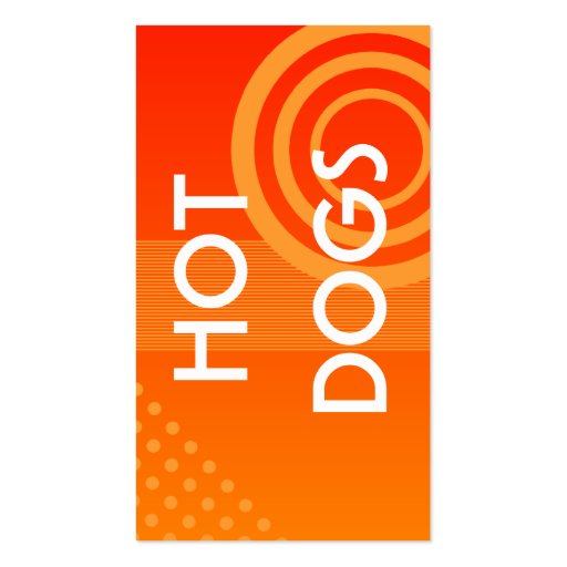 hot dog loyalty sunrise business cards (back side)