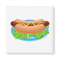 Hot Dog Fridge Magnet