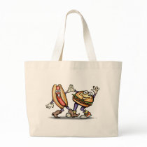 Hot Dog n Hamburger Canvas Bags