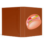 Hot dog on a bun with all the fixin's binders