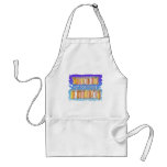 Hot Dog Parade with blue background Aprons