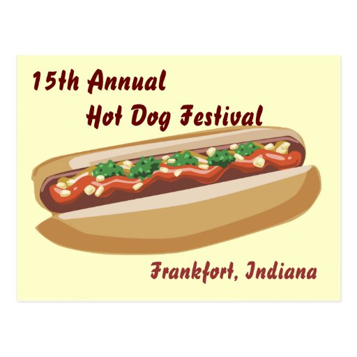 Hot Dog Postcard