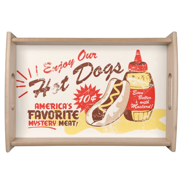 Hot Dog Retro Serving Tray
