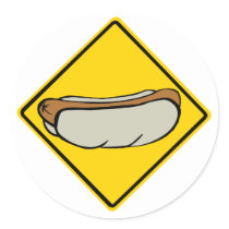 HOT DOG ROAD SIGN 1 stickers by Sofia_Youshi HOT DOG ROAD SIGN 1 stickers