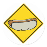 HOT DOG ROAD SIGN 1 stickers