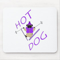 Hot Dog Skiing Pug mousepads by adore_a_pug Hot Dog Skiing Pug mousepads