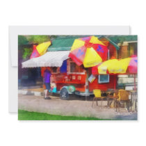 Hot Dog Stand in Mall invitations