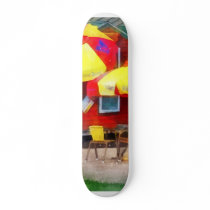 Hot Dog Stand in Mall skateboards