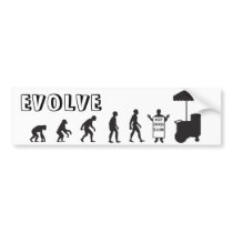 Hot Dog Vendor Evolution Bumper Sticker