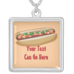 Hot Dog with Everything Necklace