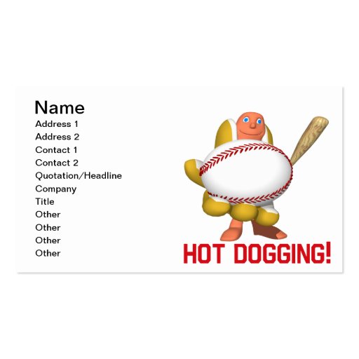 Hot Dogging Business Cards