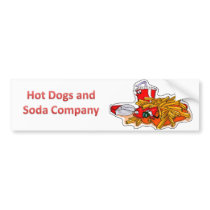 Hot Dogs and Soda Company Bumper Sticker