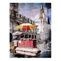 Hot Dogs in the Vieux Carre Post Card