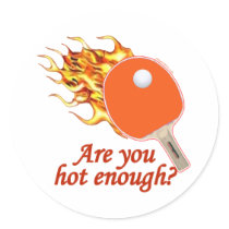 Hot Enough Flaming Ping Pong Sticker