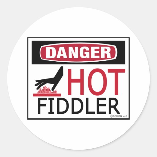 Hot Fiddler Round Sticker
