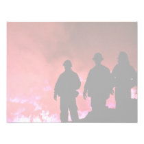 Hot Fireman Silhouette invitations