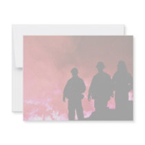 Hot Fireman Silhouette Custom Invite